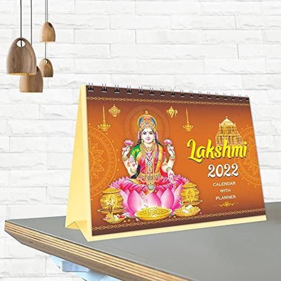 Lakshmi Desk/table Calendar with planner  Vivid Print India - Get Your Jazzy Imagination 