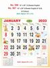 Click to zoom R566 English Monthly Calendar Print 2023