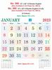 Click to zoom R568 English Monthly Calendar Print 2023