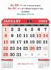 Click to zoom R551 English(F&B) Monthly Calendar Print 2023