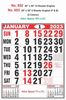 Click to zoom R653 English(F&B) Monthly Calendar Print 2023