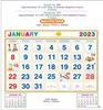 Click to zoom P269 English Monthly Calendar Print 2023