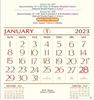Click to zoom P277 English Monthly Calendar Print 2023