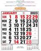 Click to zoom P303 English Monthly Calendar Print 2023