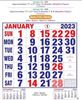 Click to zoom P305 English Monthly Calendar Print 2023