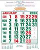 Click to zoom P308 English(F&B) Monthly Calendar Print 2023