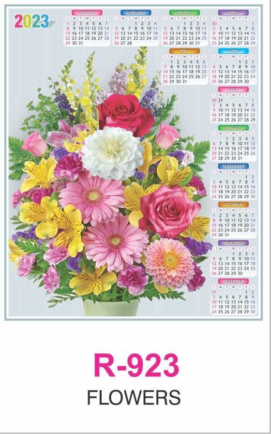 R923 Flowers RealArt Calendar Print 2023