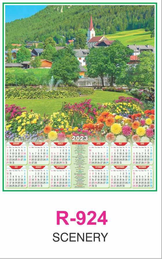 R924 Scenery RealArt Calendar Print 2023