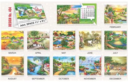T404 Rural Life - Table Calendar With Planner Print 2023