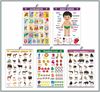 Click to zoom Early Learning Educational Charts set for Kids | 50X71 cm | Set of 5 | Non-Tearable and Waterproof | Double Sided Laminated | Perfect for Home, Kindergarten schooling, and Nursery Students | Alphabet, Numbers, Animals and Good Habit Wall Chart	