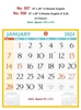 Click to zoom R558 English(F&B) Monthly Calendar Print 2024