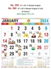 Click to zoom R560 English (F&B) Monthly Calendar Print 2024