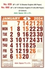 Click to zoom R659 English Monthly Calendar Print 2024
