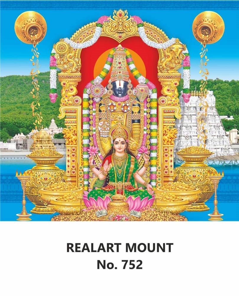 R752 Lakshmi Venkateswara 10x15" Daily Calendar Printing 2024 Vivid