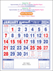 Click to zoom P251 Flourscent Monthly Calendar Print 2024