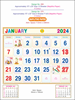 Click to zoom P269 English Monthly Calendar Print 2024