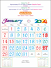 Click to zoom P271 English Monthly Calendar Print 2024