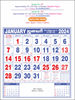 Click to zoom P252  Flourscent(F&B) Monthly Calendar Print 2024