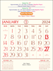 Click to zoom P278 English(F&B) Monthly Calendar Print 2024