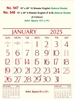 Click to zoom R548 English(F&B) Monthly Calendar Print 2025