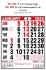 Click to zoom R643 English Monthly Calendar Print 2025