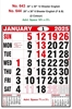 Click to zoom R644 English(F&B) Monthly Calendar Print 2025