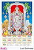 Click to zoom R83 Lord Srinivasa Plastic Calendar Print 2025