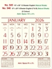 Click to zoom R546 English Calendar 15x20" 6 Sheeter monthly wall calendar printing 2026