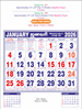 Click to zoom P257 Tamil Calendar 15x20" 12 Sheeter monthly wall calendar printing 2026