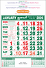 Click to zoom P327 Tamil Calendar 20x30" 12 Sheeter Tamil monthly wall calendar printing 2026