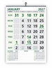 Click to zoom VP723 English 14x20" 12 sheets monthly wall calendar 2027
