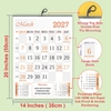 Click to zoom Size Explanation 12 sheets monthly wall calendar 2027