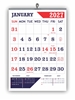 Click to zoom  VP807 English 14x20" 12 sheets monthly wall calendar 2027