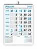 Click to zoom VP823 English 14x20" 12 sheets monthly wall calendar 2027