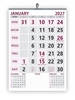 Click to zoom VP923 English 14x20" 12 sheets monthly wall calendar 2027