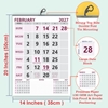 Click to zoom Size Explanation 12 sheets monthly wall calendar 2027