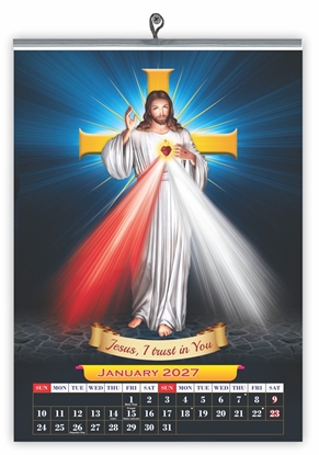 VP861  - Jesus English 14x20" 12 sheets monthly wall calendar 2027