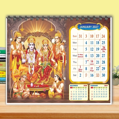 T5001-ShreeRam Desk Calendar 2027