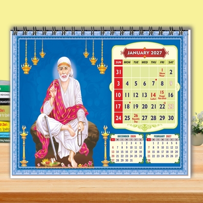 T5002-SaiBaba Desk Calendar 2027