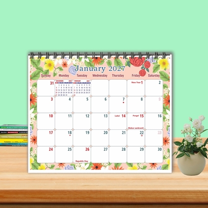 T5066 - Floral Desk Calendar 2027