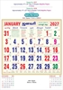 Click to zoom 6237 Tamil Calendar 15x20" 12 Sheeter monthly wall calendar printing 2027