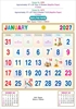 Click to zoom 6269 Tamil Calendar 15x20" 12 Sheeter monthly wall calendar printing 2027	