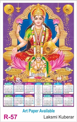 R57 Laksmi Kuberar Plastic Calendar 2027 Printing