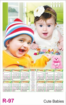 R97 Cute Babies Calendar 2027 Printing	