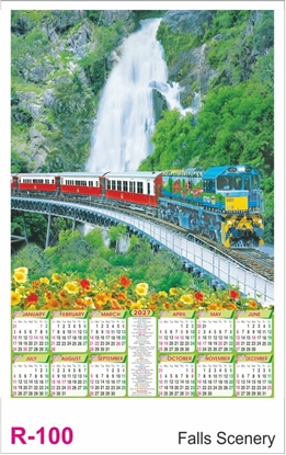 R100 Falls Scenery Calendar 2027 Printing	