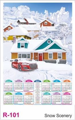 R101 Snow Scenery Calendar 2027 Printing	