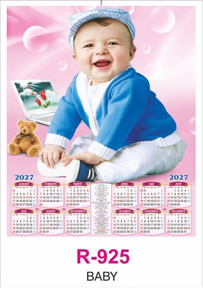 R925 Baby Single sheet Calendar 2027 Printing